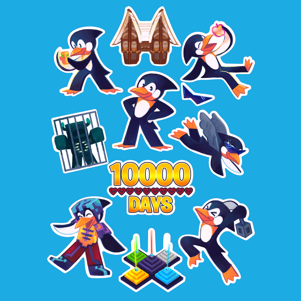 SB737 10,000 Days Sticker Sheet