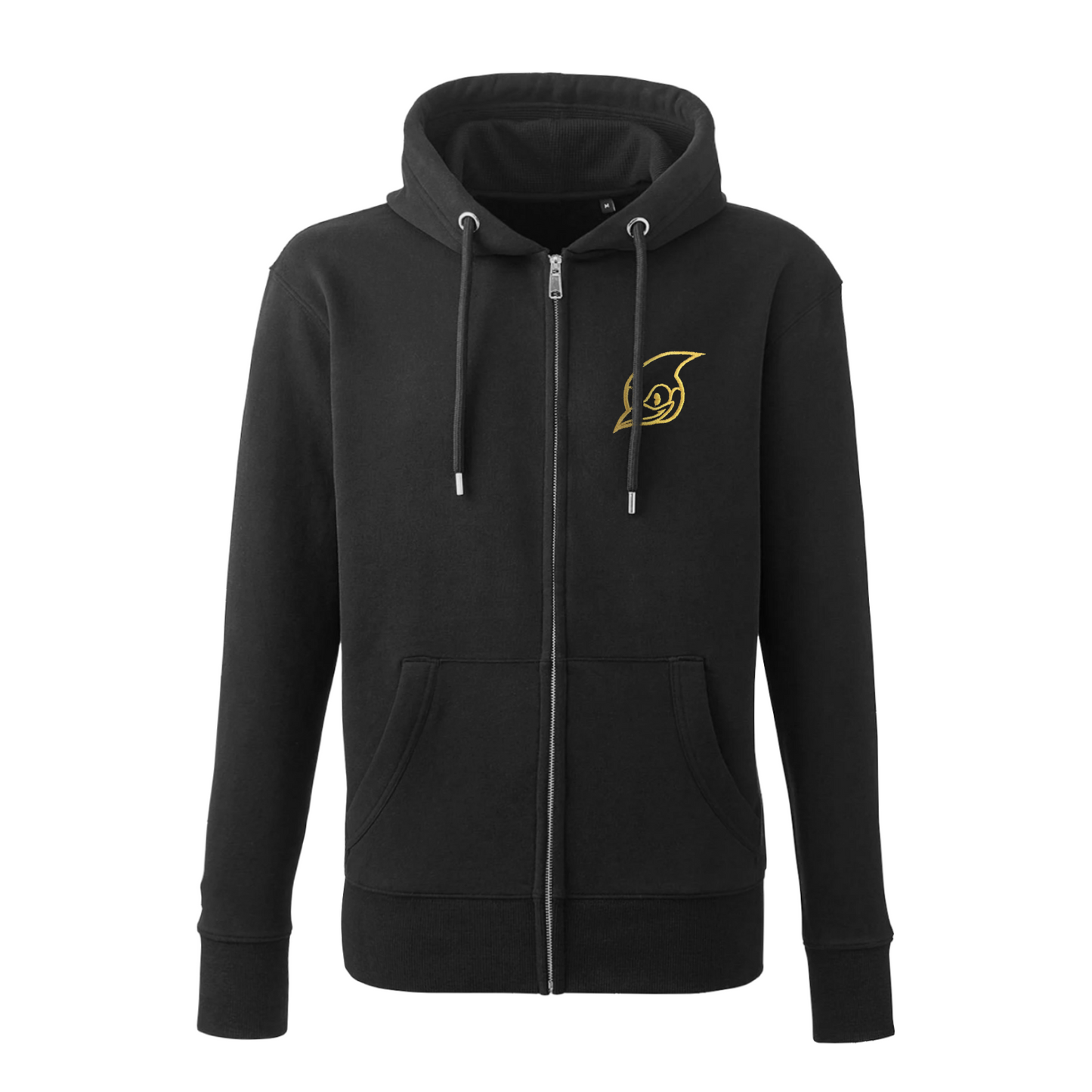 SB737 Gold Embroidered Zip Hoodie
