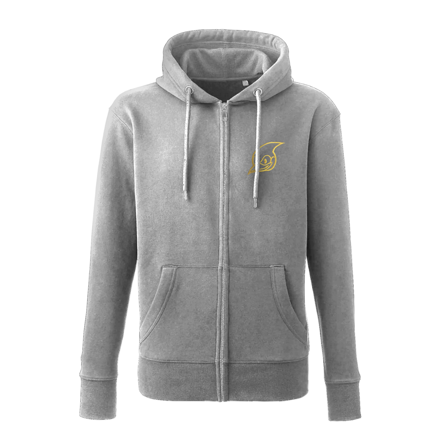 SB737 Gold Embroidered Zip Hoodie
