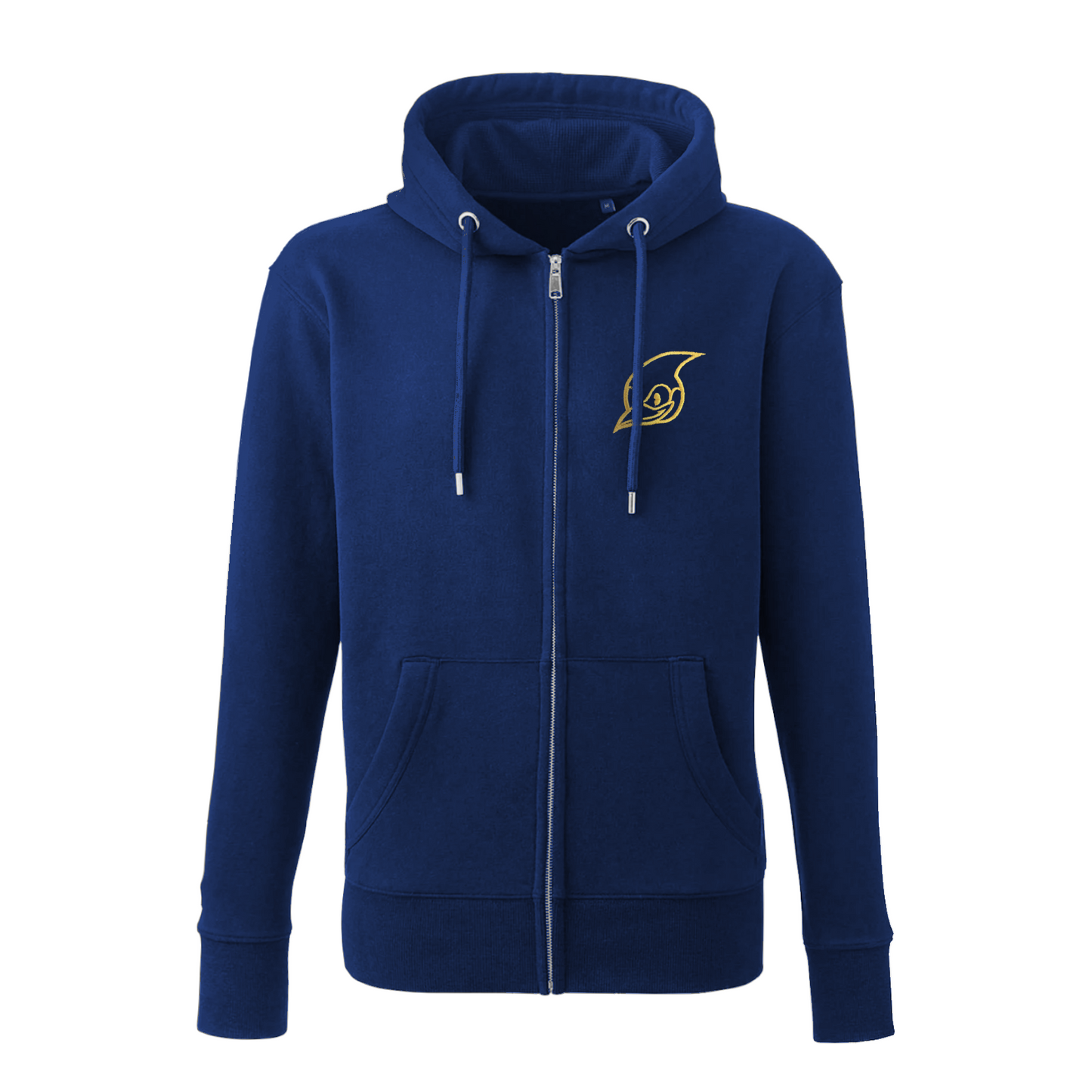 SB737 Gold Embroidered Zip Hoodie